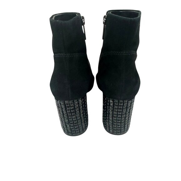 Michael Kors‎ Black Suede Arabella Ankle Boots Zip Booties Studded Heels Size 8 - Picture 7 of 13
